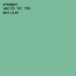 #7BBB9C - Bay Leaf Color Image